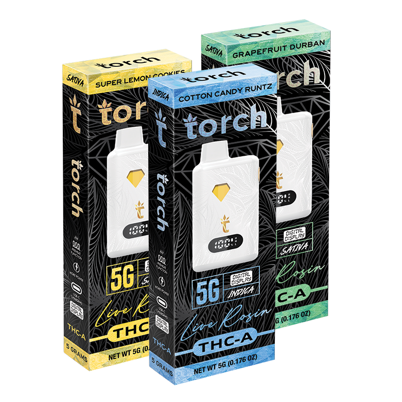 Torch Live Rosin THC-a Blend | 5g THc-A Disposable  Torch Hemp