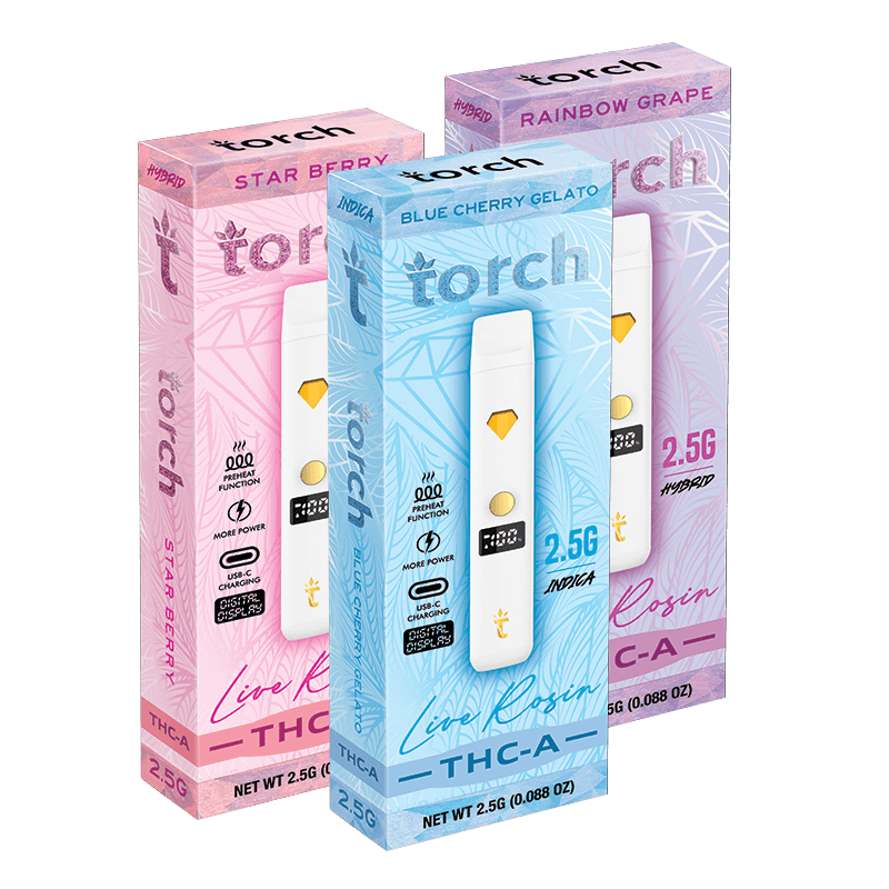 torch disposable vape 2 gram Binoid Premium THCA Live Rosin Disposable | 1g