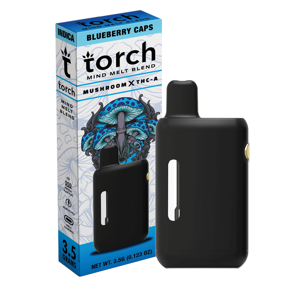 Torch Mind Melt Blend Blueberry Caps | Indica | 3.5g Disposable Torch Hemp Torch Mind Melt Blend Blueberry Caps | Indica | 3.5g Disposable Torch Hemp