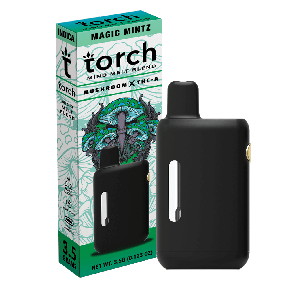 Torch Mind Melt Blend Magic Mintz | Indica | 3.5g Disposable Torch Hemp Torch Mind Melt Blend Magic Mintz | Indica | 3.5g Disposable Torch Hemp