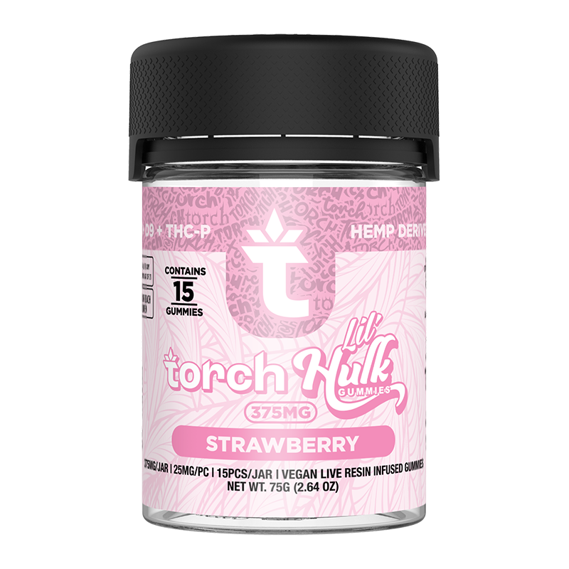 Torch Lil Hulk Strawberry Gummies 15ct 375mg Torch Hemp
