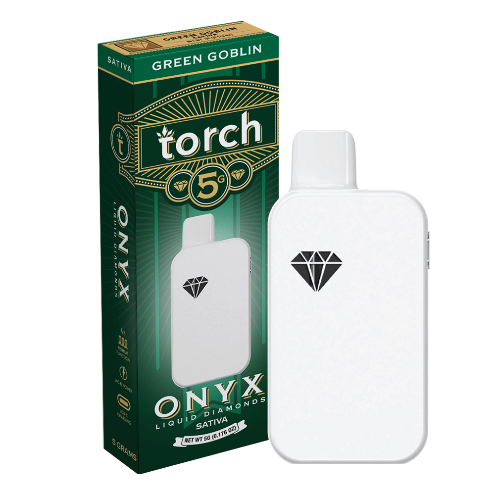 Torch Onyx Blend Green Goblin | Sativa | 5g Disposable Torch Hemp Torch Onyx Blend Green Goblin | Sativa | 5g Disposable Torch Hemp