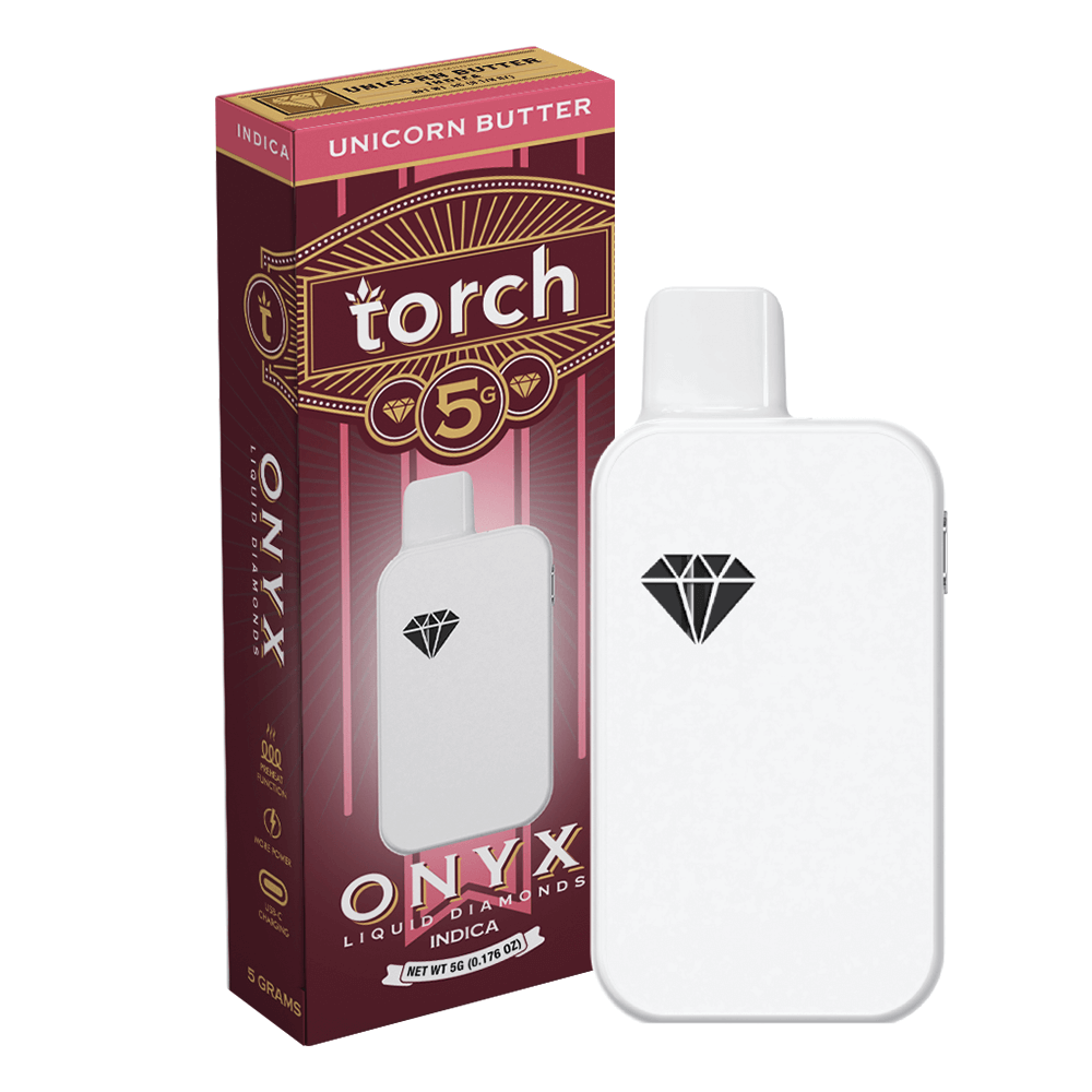 Torch Onyx Blend Unicorn Butter | Indica | 5g Disposable Torch Hemp Torch Onyx Blend Unicorn Butter | Indica | 5g Disposable Torch Hemp