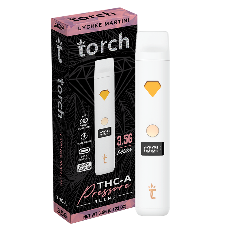 Torch THC-A Pressure Lychee Martini | Sativa | 3.5g Disposable Torch Hemp Torch THC-A Pressure Lychee Martini | Sativa | 3.5g Disposable Torch Hemp