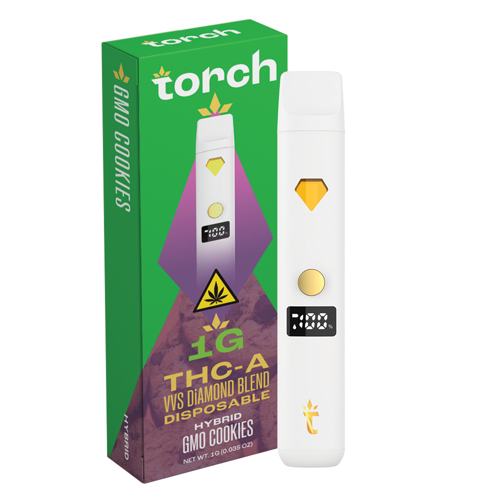 Torch VVS Diamond Blend GMO Cookies | Hybrid | 1g THC-A Disposable Torch Hemp Torch VVS Diamond Blend GMO Cookies | Hybrid | 1g THC-A Disposable Torch Hemp