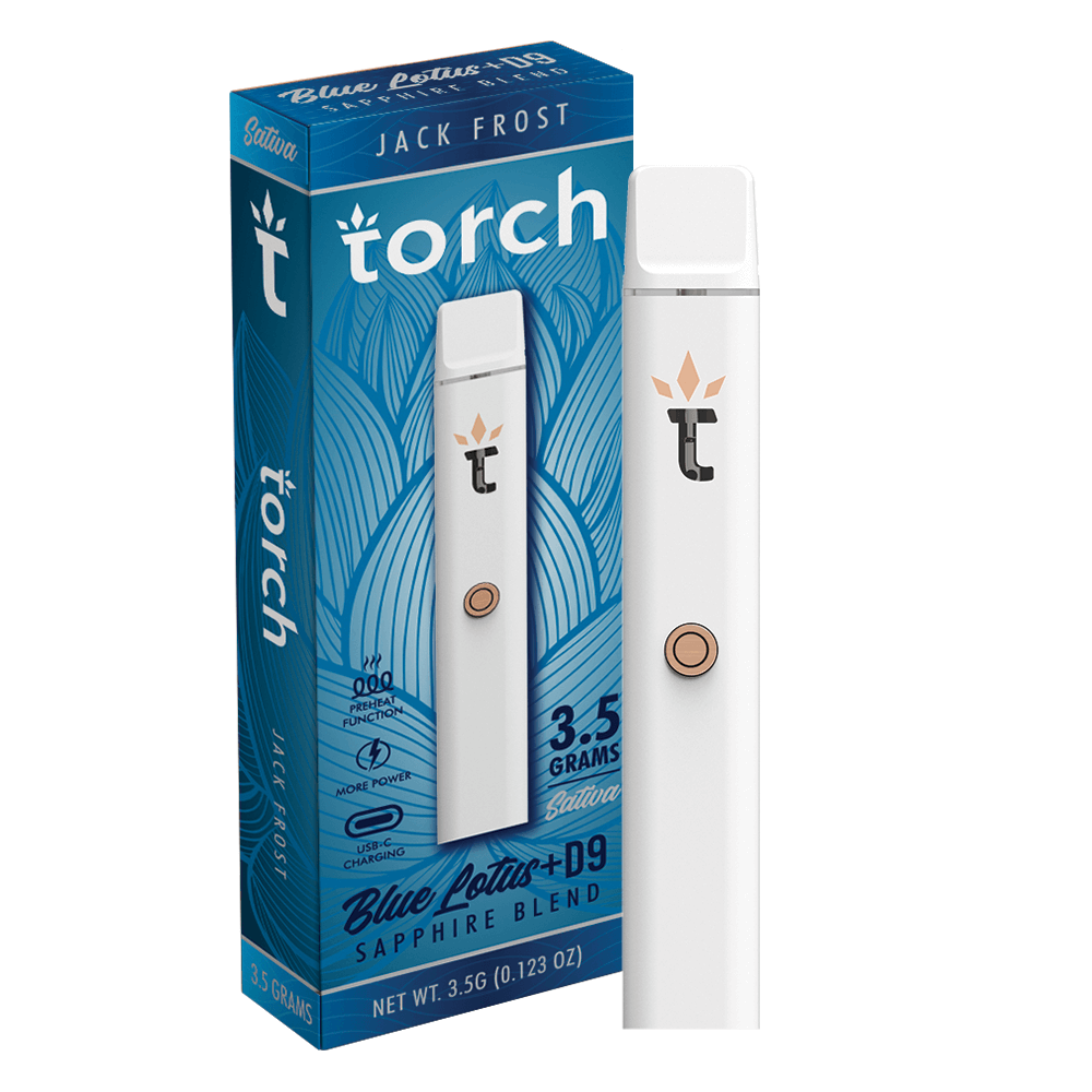 Torch Jack Frost Sapphire Blend | Sativa | 3.5g Hemp Disposable Torch Hemp Torch Jack Frost Sapphire Blend | Sativa | 3.5g Hemp Disposable Torch Hemp