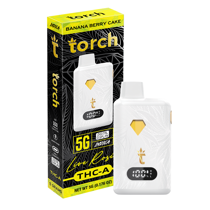 Torch Live Rosin Banana Berry Cake | INDICA | 5G THC-A Disposable Torch Hemp Torch Live Rosin Banana Berry Cake | INDICA | 5G THC-A Disposable Torch Hemp