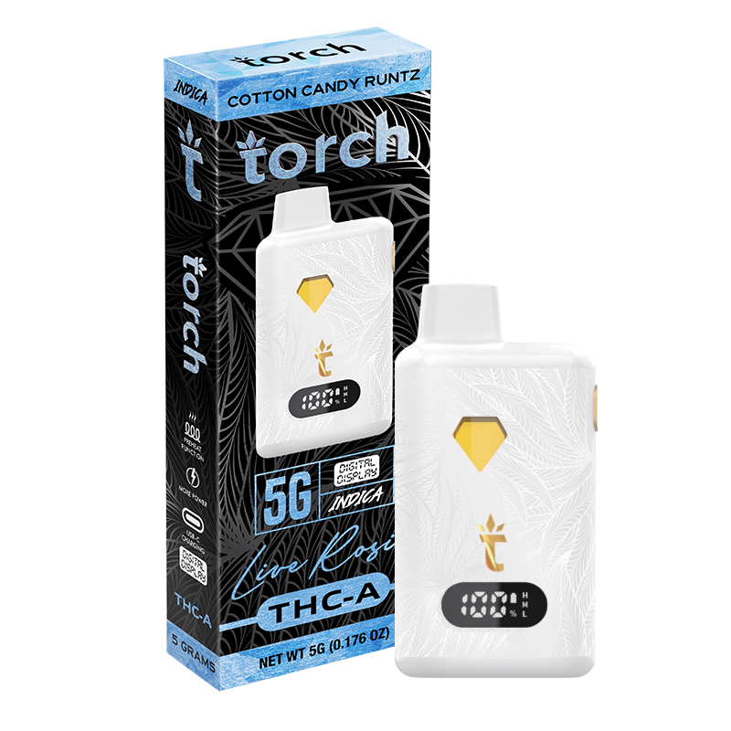 Torch Live Rosin Cotton Candy Runtz | INDICA | 5G THC-A Disposable Torch Hemp Torch Live Rosin Cotton Candy Runtz | INDICA | 5G THC-A Disposable Torch Hemp