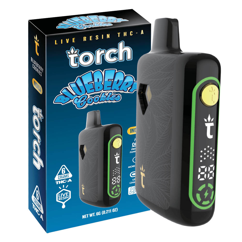 Torch Blueberry Cookies | Indica | Pulse 6G THC-A Live Resin Disposable Torch Hemp Torch Blueberry Cookies | Indica | Pulse 6G THC-A Live Resin Disposable Torch Hemp