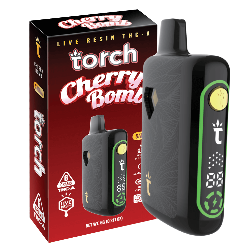 Torch Cherry Bomb | Sativa | Pulse 6G THC-A Live Resin Disposable Torch Hemp Torch Cherry Bomb | Sativa | Pulse 6G THC-A Live Resin Disposable Torch Hemp