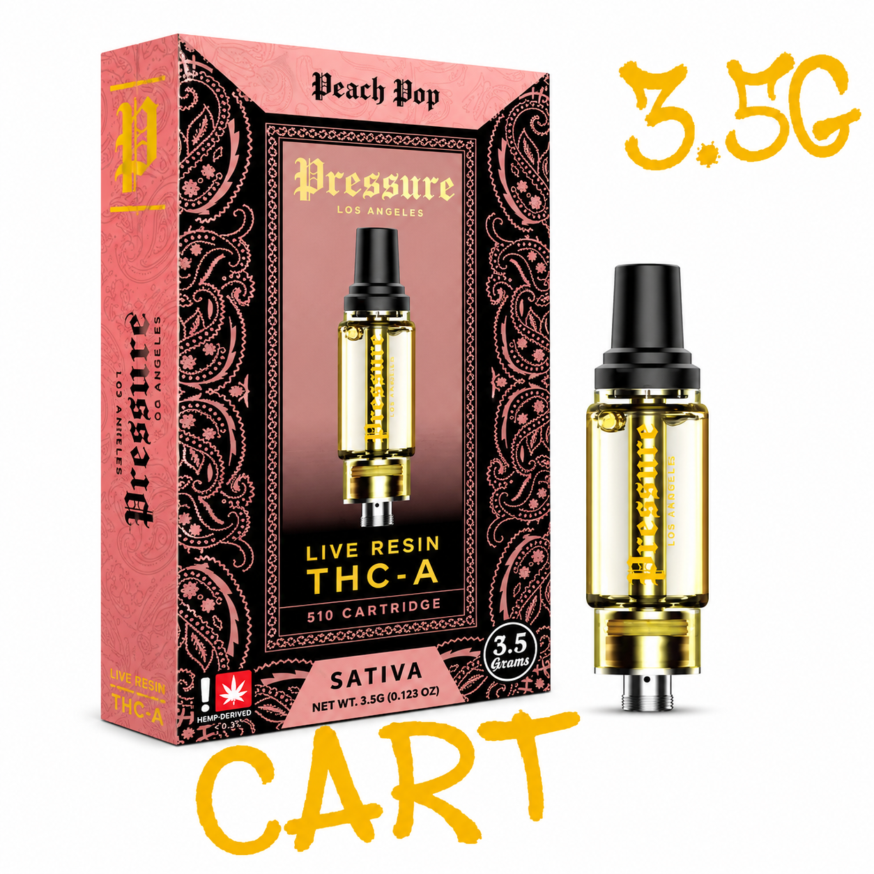 Pressure LA 3.5g THC-A Live Resin Cartridge