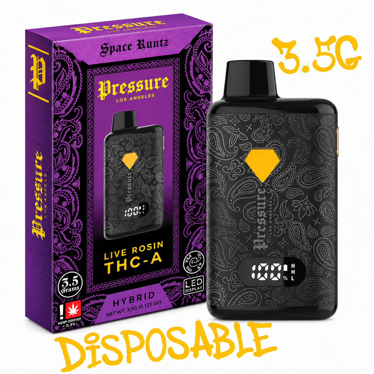 Pressure LA 3.5g Live Rosin Disposable