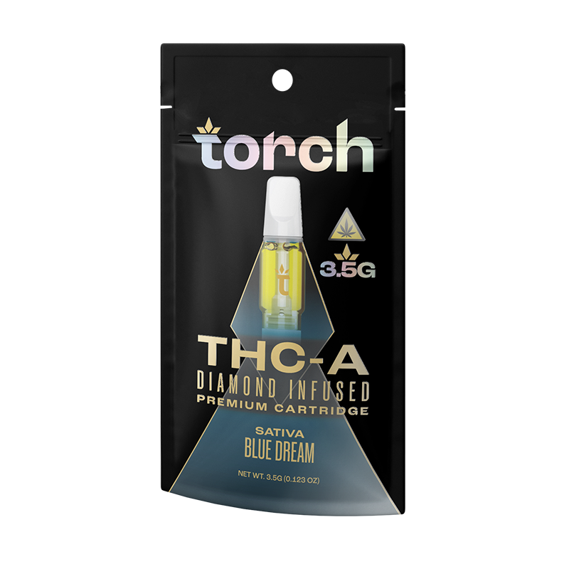 Torch T5 Anniv. Diamond Infused Blue Dream | Sativa | 3.5g THC-A Cart Torch Hemp Torch T5 Anniv. Diamond Infused Blue Dream | Sativa | 3.5g THC-A Cart Torch Hemp
