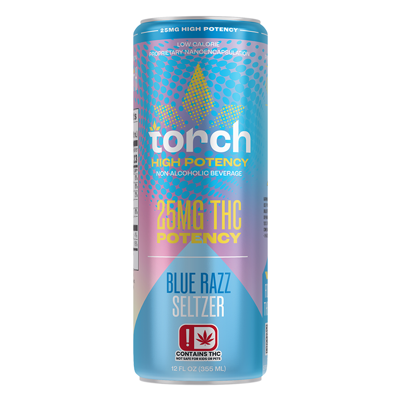 Blue Razz High Potency 25mg D9 THC Seltzer