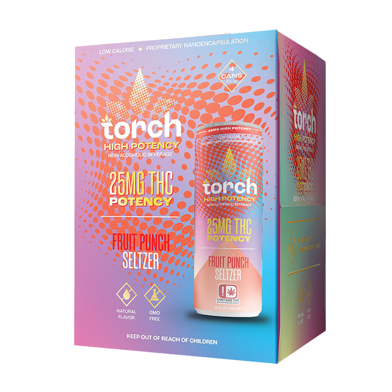 Fruit Punch High Potency 25mg D9 THC Seltzer