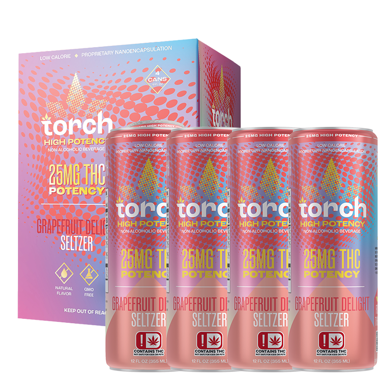 Grapefruit Delight High Potency 25mg D9 THC Seltzer