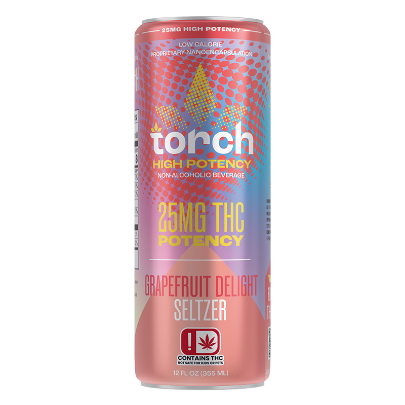 Grapefruit Delight High Potency 25mg D9 THC Seltzer