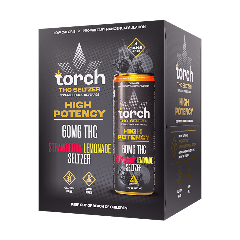 Strawberry Lemonade High Potency D9 THC Seltzer