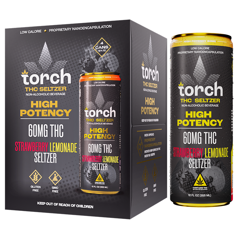 Strawberry Lemonade High Potency D9 THC Seltzer