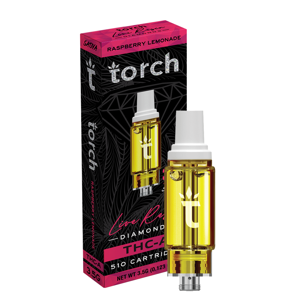Torch Raspberry Lemonade Torch Live Resin Diamond Blend | 3.5g 510 Cartridge – Torch Hemp