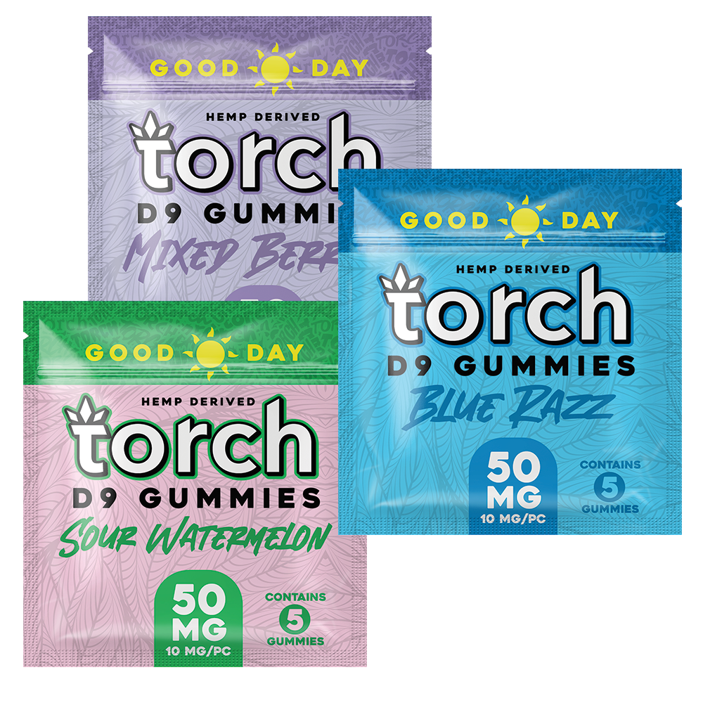 TORCH D9 GUMMIES Good Day Bundle Sativa Torch Hemp