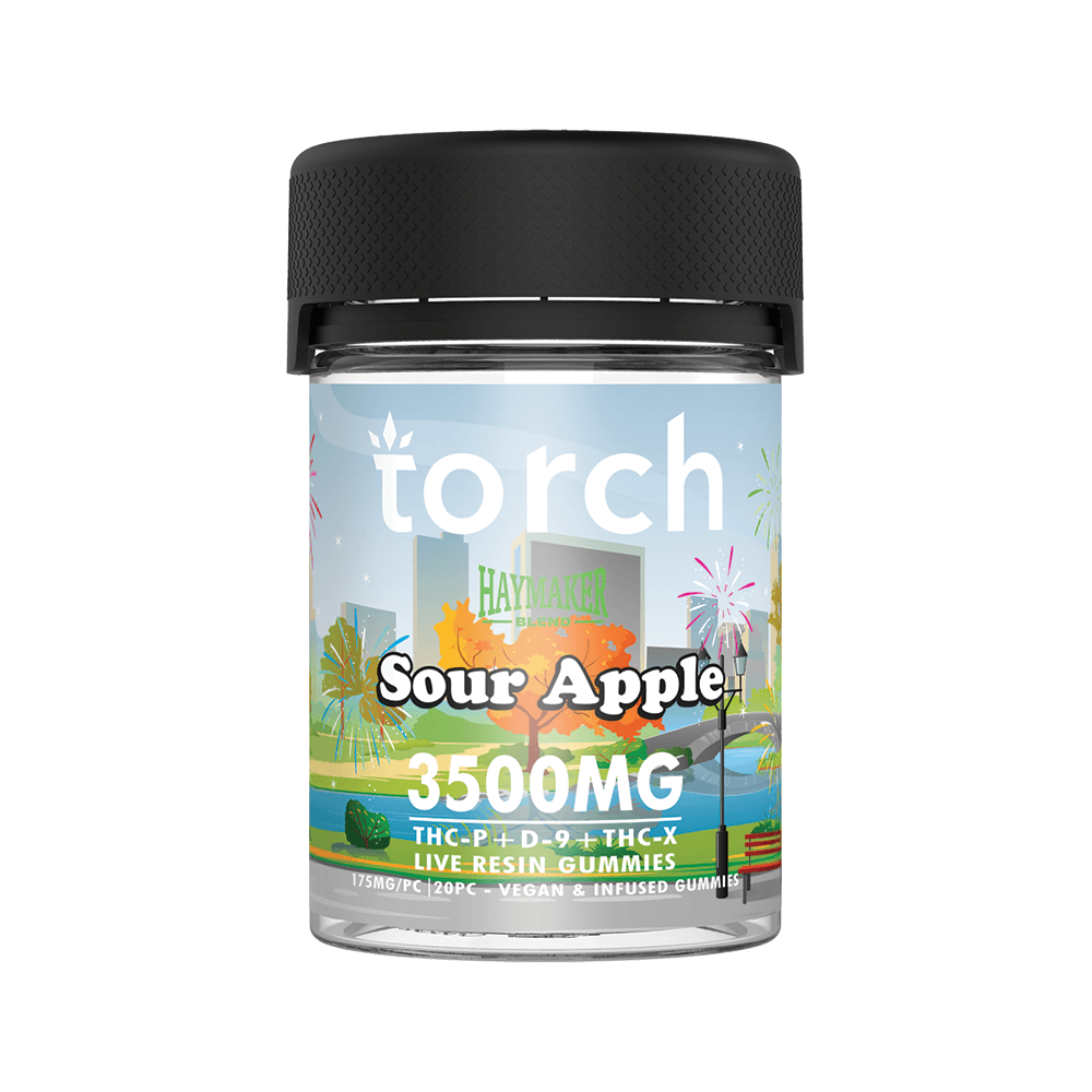 Torch Haymaker Sour Apple Gummies 20ct 3500mg Torch Hemp