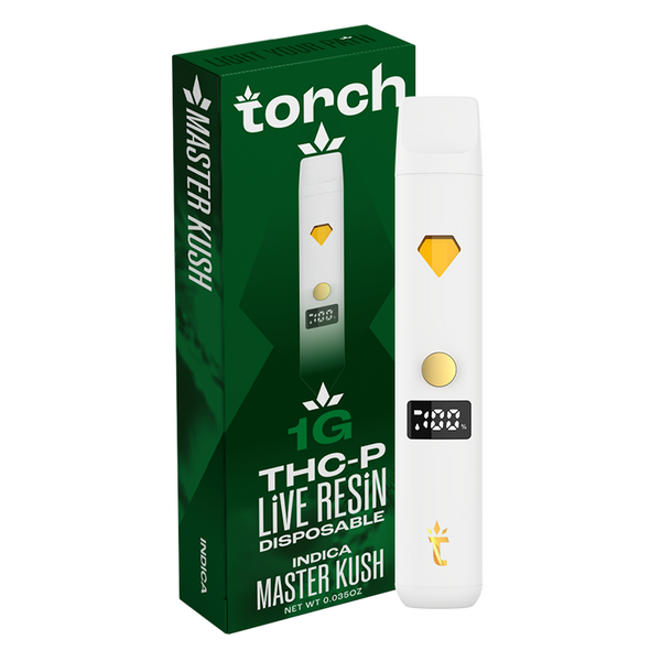 Torch THCp Live Resin Master Kush Disposable | Indica | 1G  Torch Hemp