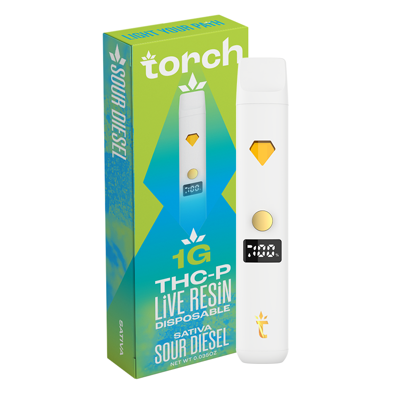 Torch THCp Live Resin Sour Diesel Disposable | Sativa | 1G Torch Hemp Torch THCp Live Resin Sour Diesel Disposable | Sativa | 1G Torch Hemp