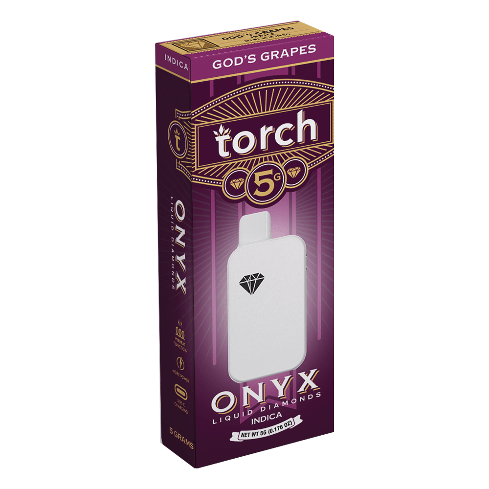 Torch Onyx Blend God's Grapes | Indica | 5g Disposable  Torch Hemp