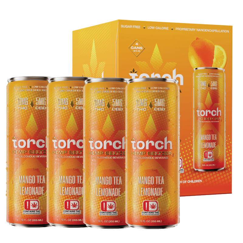 Torch Tea Torch Mango Tea Lemonade D9 THC Iced Tea Beverage – Torch Hemp