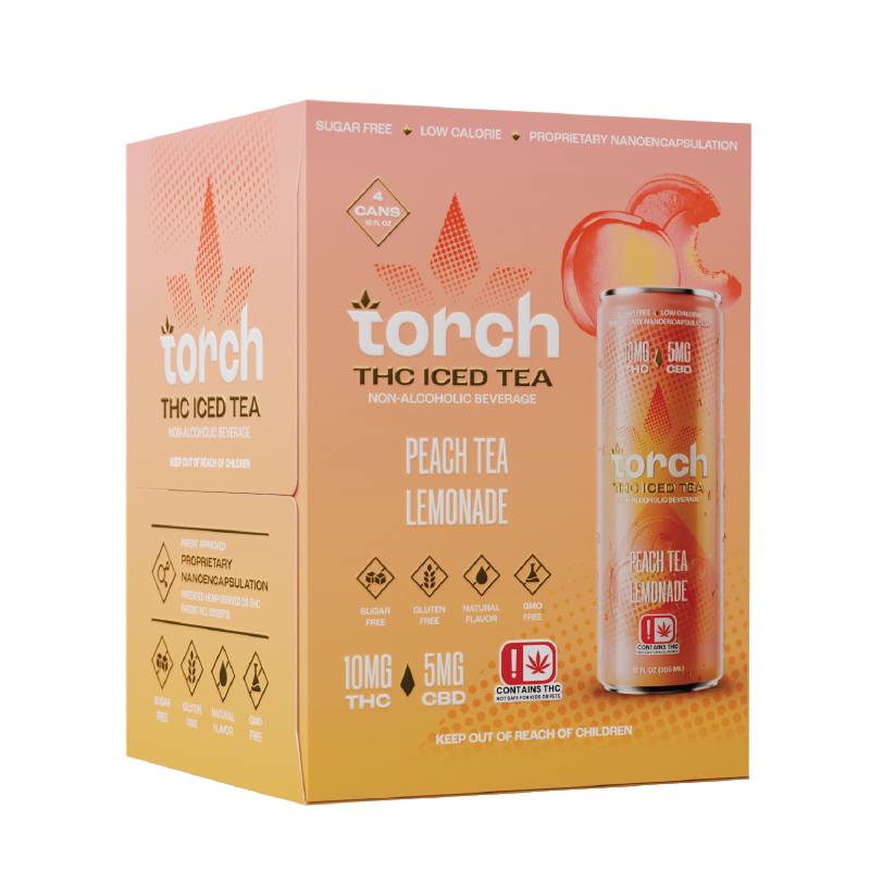 Torch Tea Torch Peach Tea Lemonade D9 THC Iced Tea Beverage – Torch Hemp