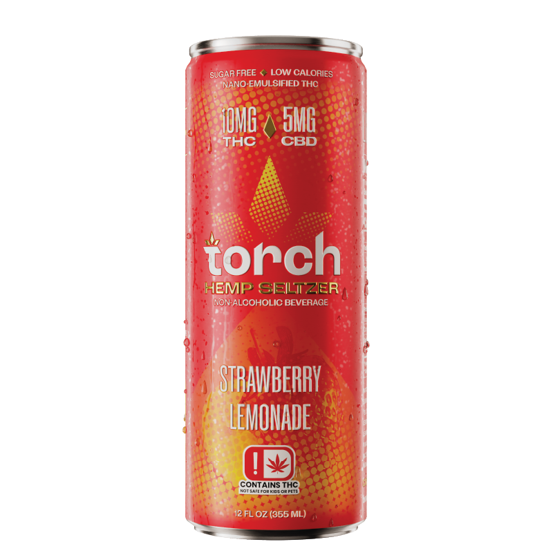 Torch Raspberry Lemonade Torch Strawberry Lemonade D9 THC Seltzer Beverage - Zero Alchohol ...