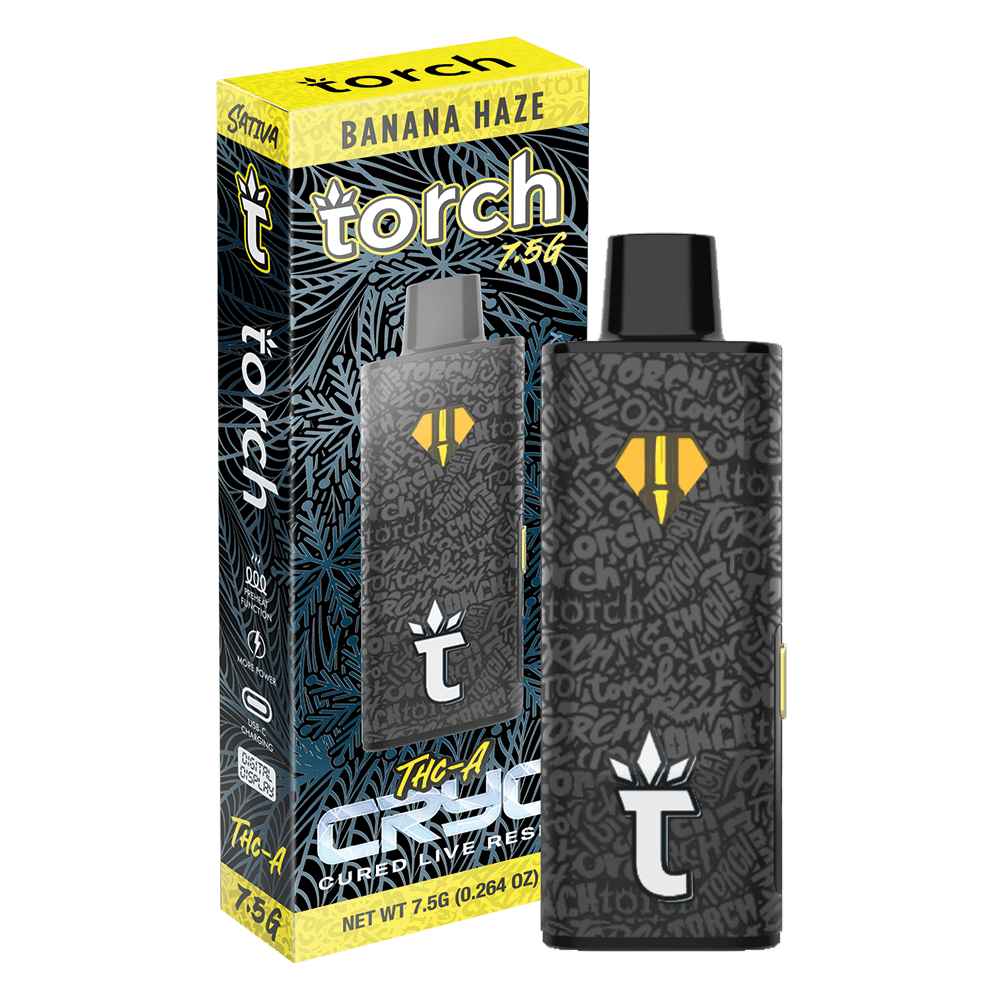 Torch Cryo Banana Haze | Sativa | 7.5G Disposable – Torch Hemp