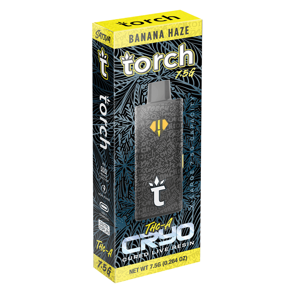 Torch Cryo Banana Haze | Sativa | 7.5G Disposable – Torch Hemp