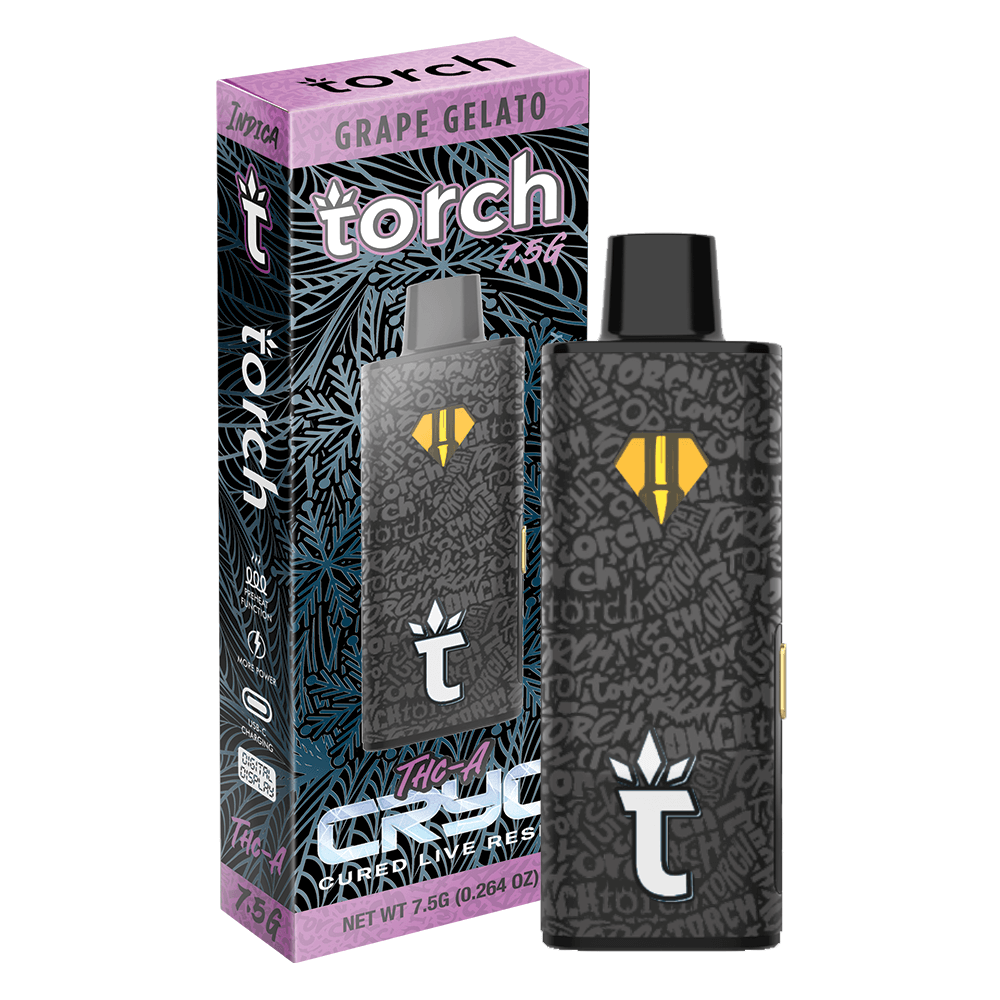 Torch Cryo Grape Gelato | Indica | 7.5g Disposable – Torch Hemp