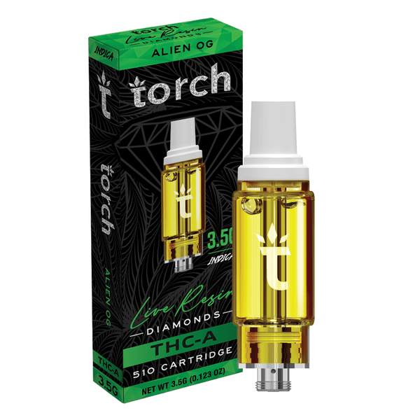 Torch Alien OG | Indica | 3.5G Live Resin 510 Cartridge – Torch Hemp