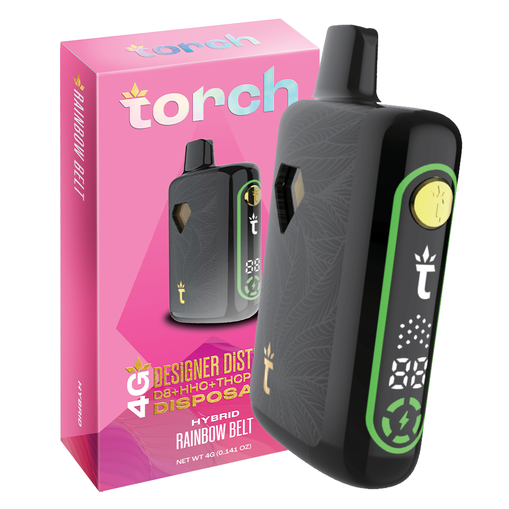 Torch Designer Distillate Rainbow Belt | Hybrid | 4g Disposable Torch Hemp Torch Designer Distillate Rainbow Belt | Hybrid | 4g Disposable Torch Hemp