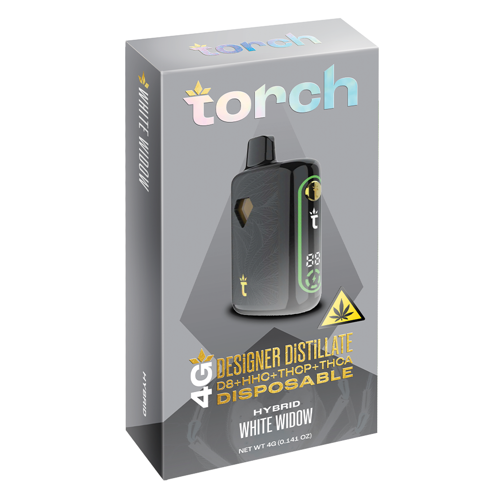 Torch Designer Distillate White Widow | Hybrid | 4g Disposable  Torch Hemp