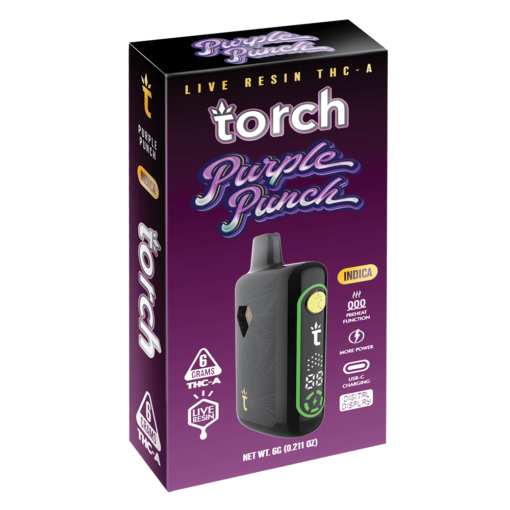 Torch Purple Punch | Indica | Pulse 6G THC-A Live Resin Disposable