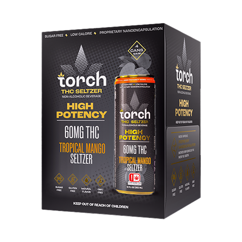 Tropical Mango High Potency D9 THC Seltzer