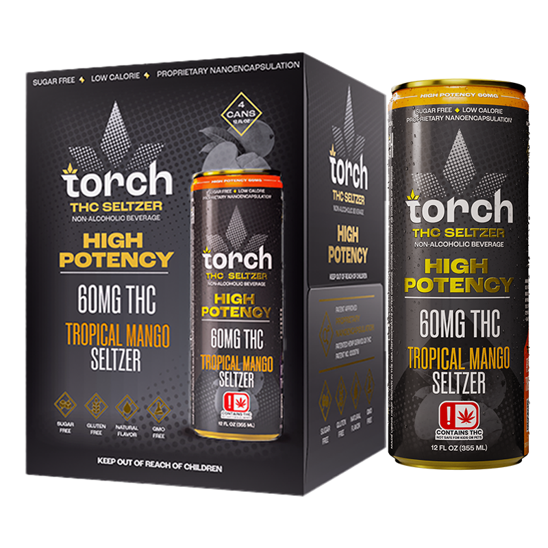 Tropical Mango High Potency D9 THC Seltzer