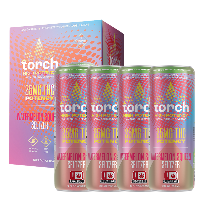 Watermelon Squeeze High Potency 25mg D9 THC Seltzer