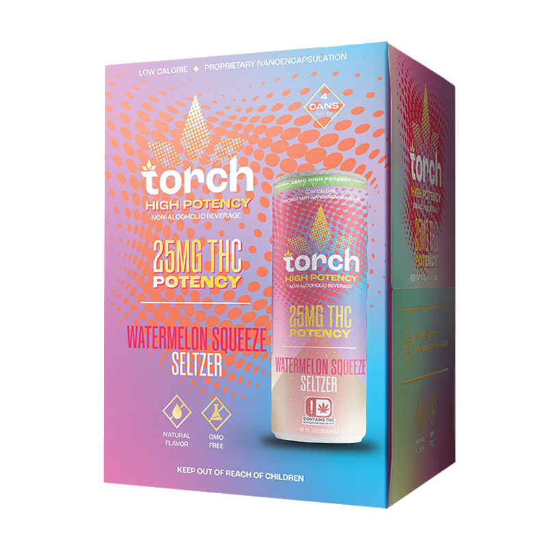 Watermelon Squeeze High Potency 25mg D9 THC Seltzer
